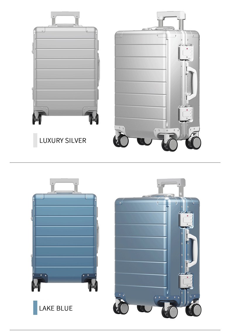 新款时尚铝镁合金商务旅行手提行李箱