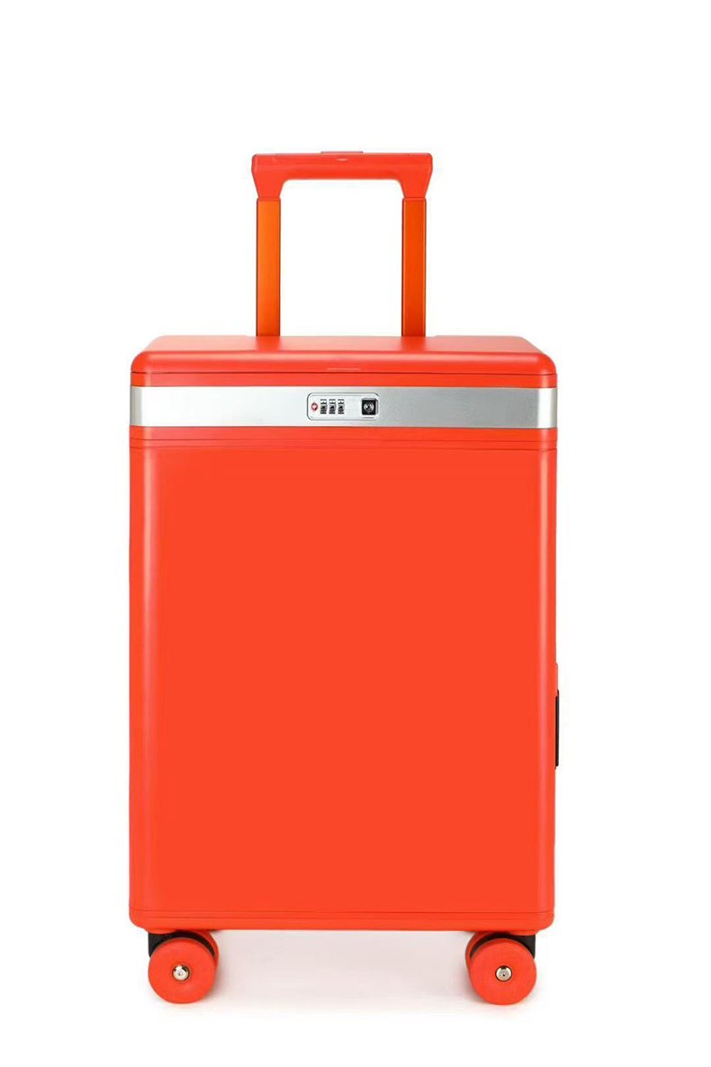 新款大容量化妆镜行李箱，20英寸旋转轮旅行拉杆箱，多功能TSA登机密码盒