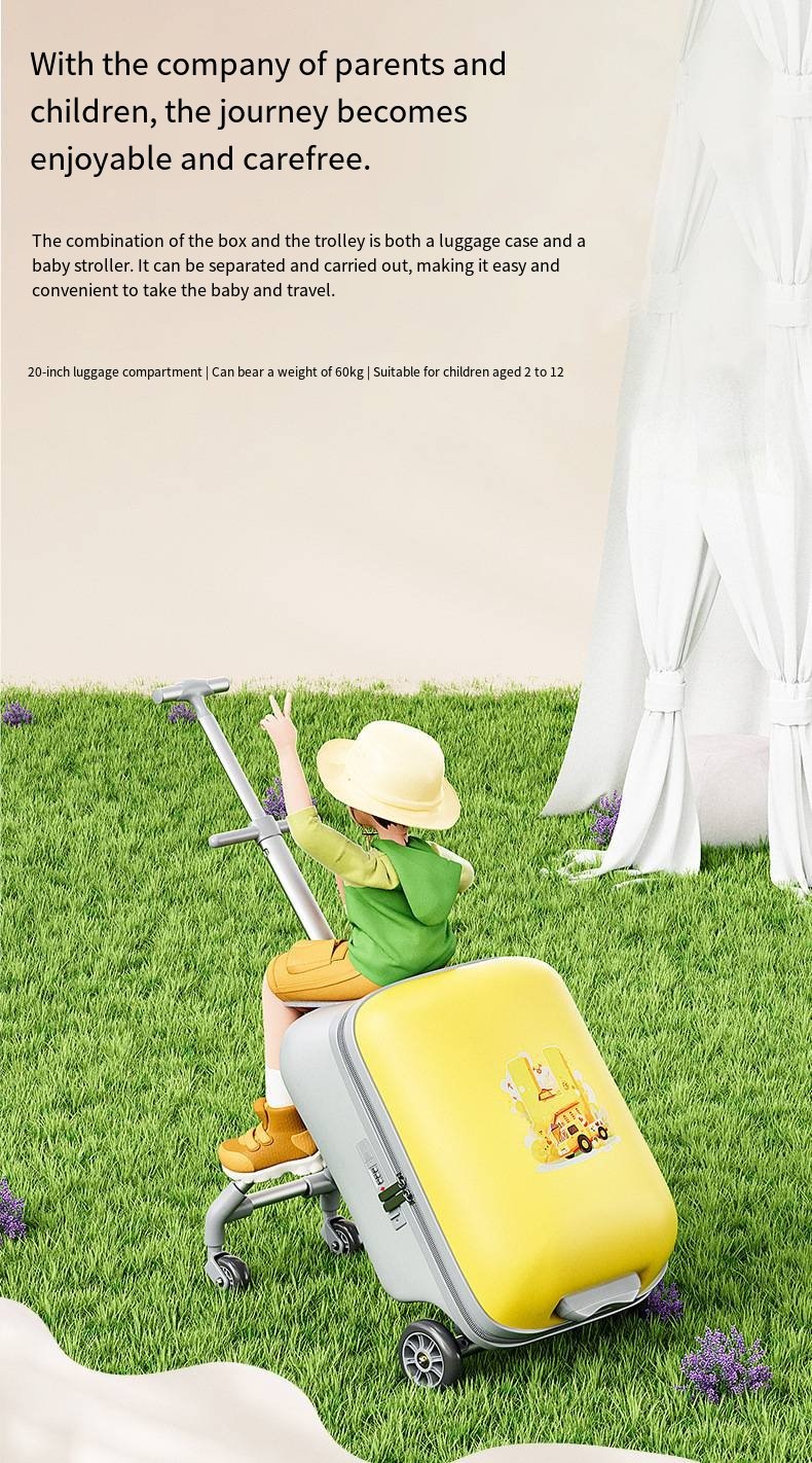 假日旅行儿童推车行李箱，妈妈行李箱，20英寸大容量婴儿登机耐用行李箱