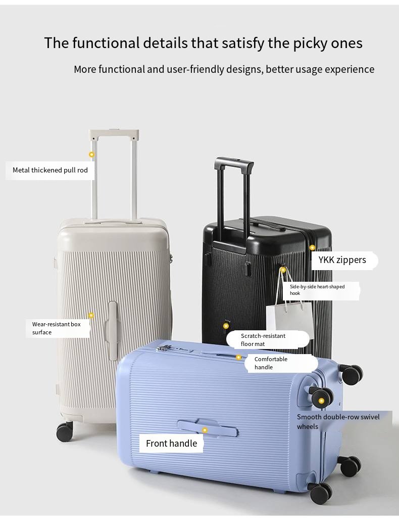 新款大容量行李箱：20英寸登机箱、28英寸加厚拉杆箱、旅行箱和组合箱