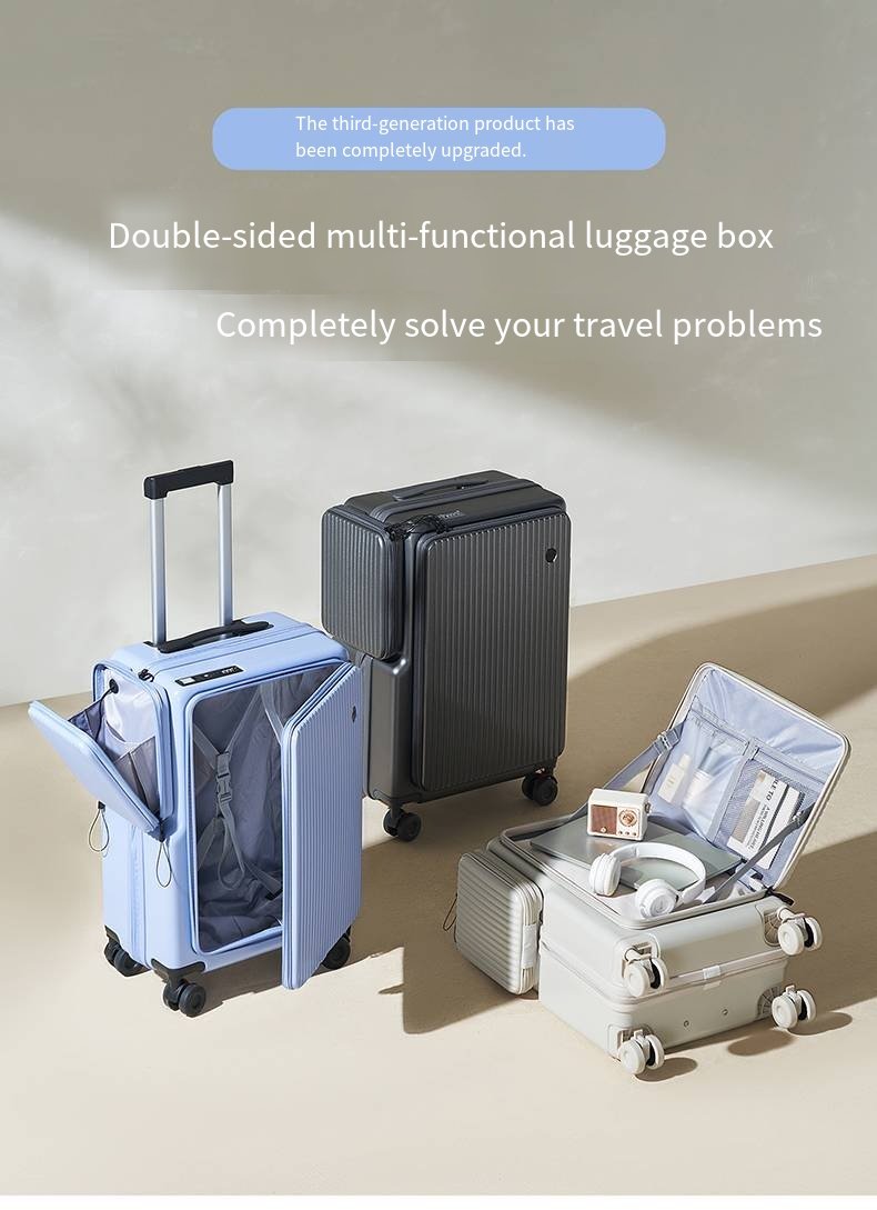 多功能行李箱，可扩展双侧拉杆行李箱，登机箱，大容量拉杆行李箱