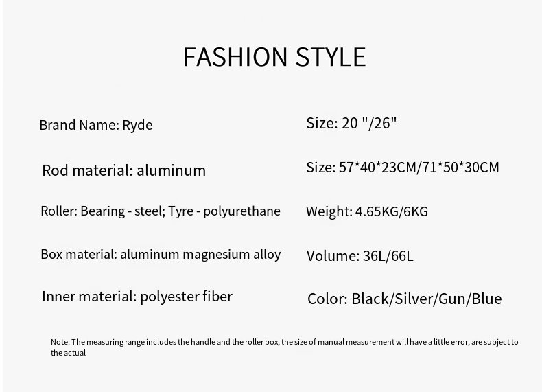 新款时尚铝镁合金商务旅行手提行李箱