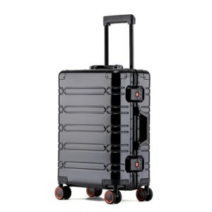 high end all aluminum magnesium alloy suitcases, hard shell suitcases with handles, anti theft suitcases and carry on cases