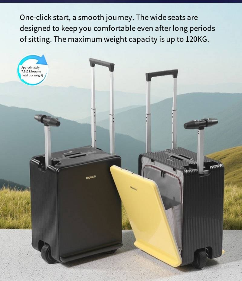 智能电子自行车行李箱，航空认证20英寸旅行行李箱，成人移动旅行行李箱