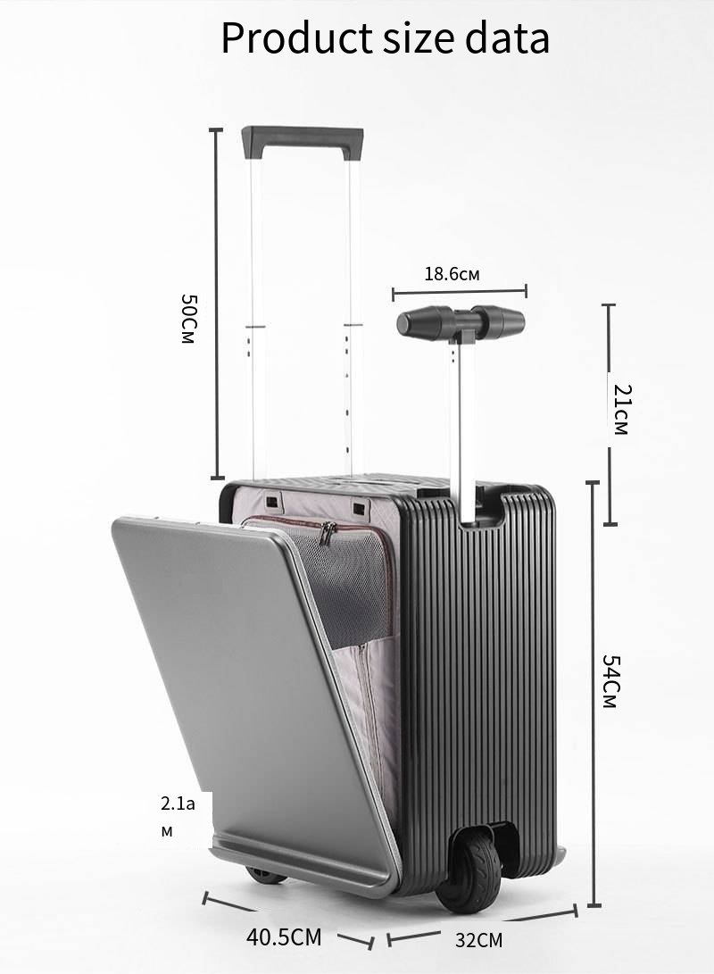 智能电子自行车行李箱，航空认证20英寸旅行行李箱，成人移动旅行行李箱