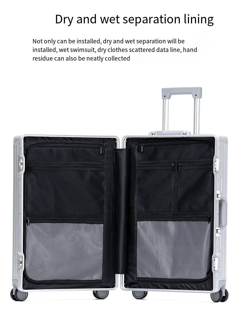 高品质硬壳旅行箱，静音旋转轮，铝镁合金箱