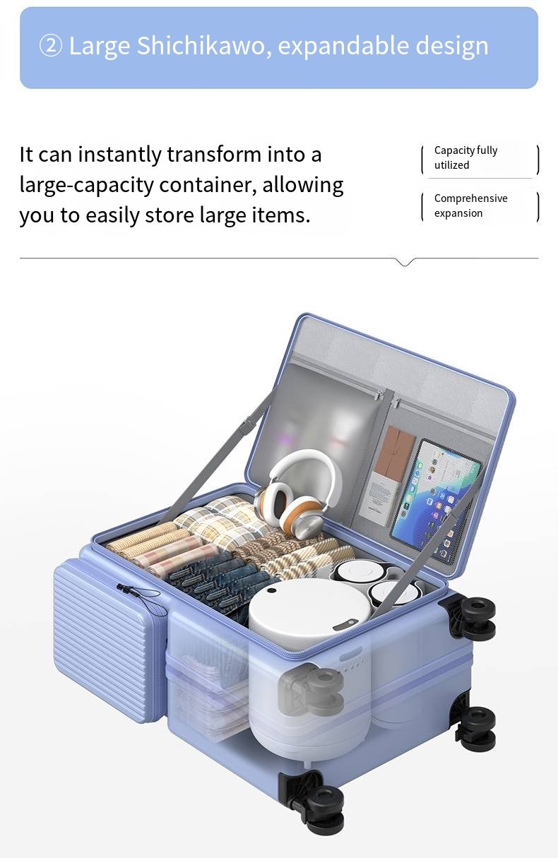 多功能行李箱，可扩展双侧拉杆行李箱，登机箱，大容量拉杆行李箱