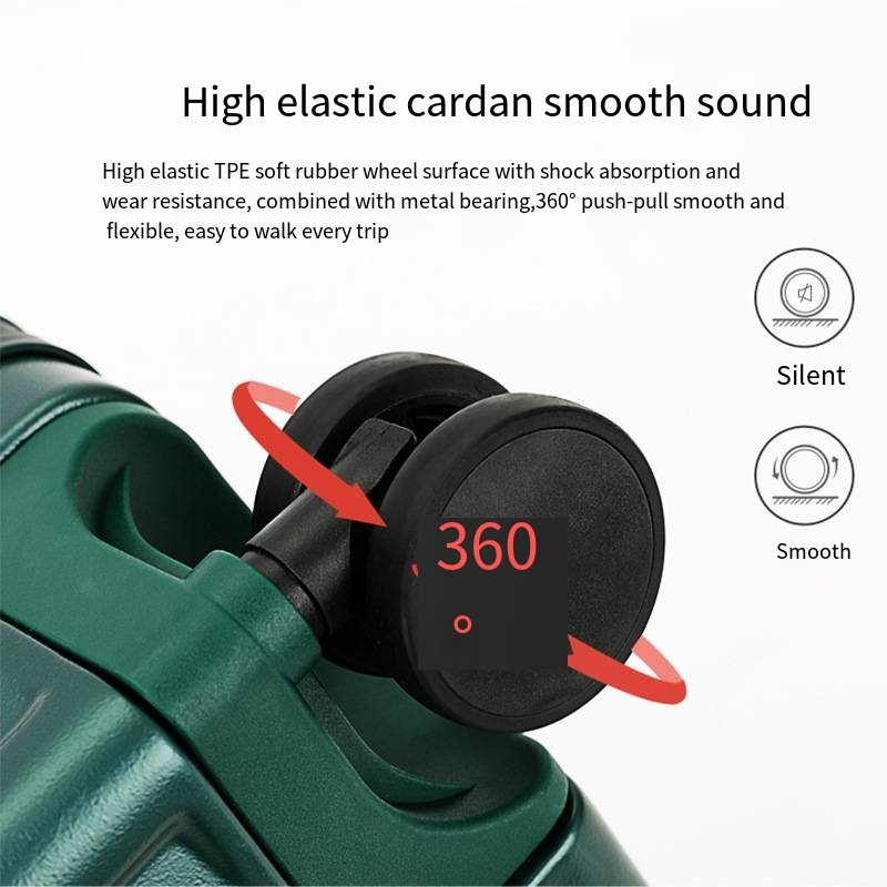 一款带锁ABS合金框架和硬质万向轮的盒子，适合女孩旅行携带。