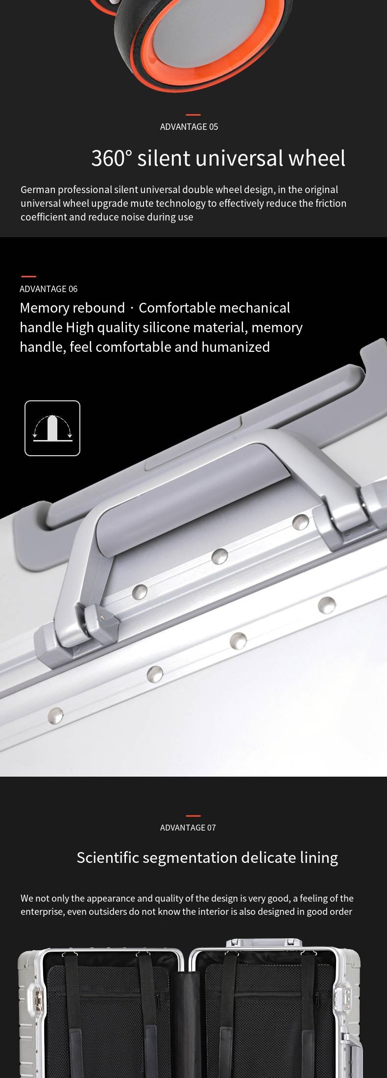 终极全铝镁合金行李箱，硬壳带部分行李箱，防盗行李箱和全套行李箱