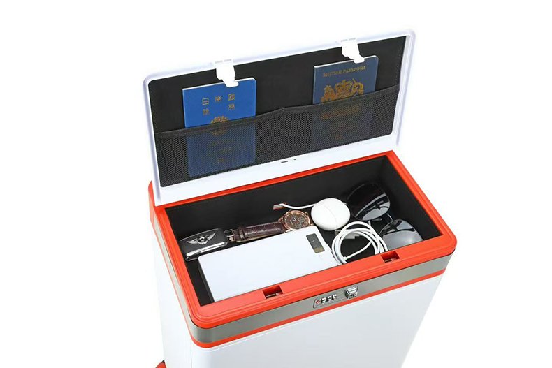 新款大容量化妆镜行李箱，20英寸旋转轮旅行拉杆箱，多功能TSA登机密码盒