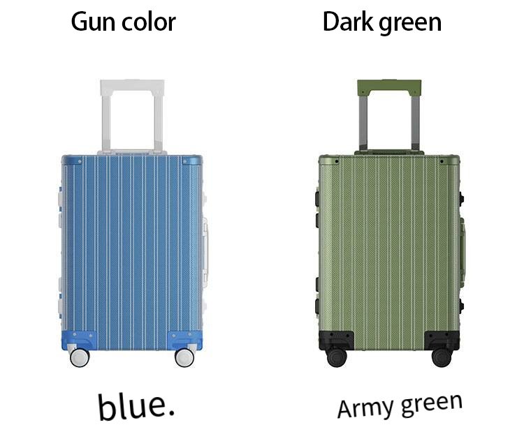 铝镁合金行李箱，菱形图案登机箱，全铝登机密码箱，保险旅行手拉行李箱