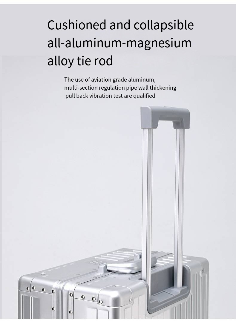 高品质硬壳旅行箱，静音旋转轮，铝镁合金箱