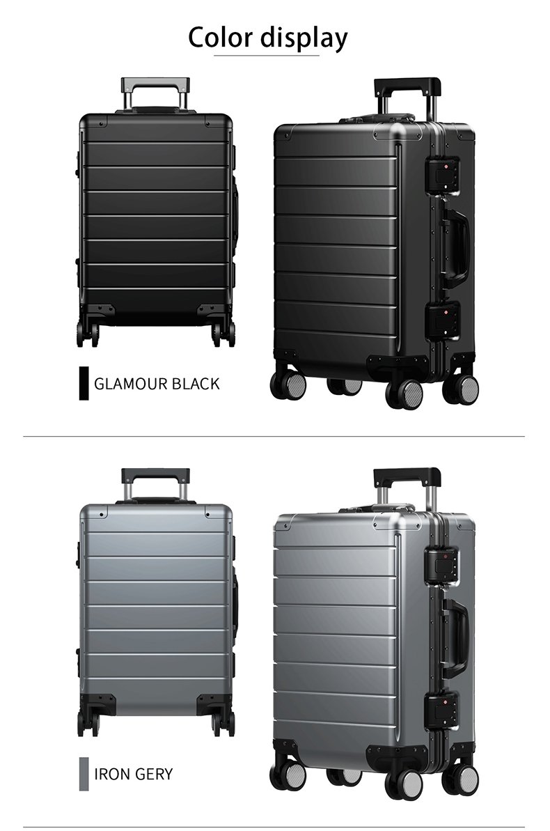 新款时尚铝镁合金商务旅行手提行李箱