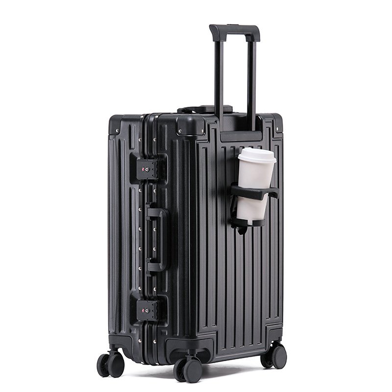 portable travel trolley, rotator wheel, hard aluminum frame, suitcase lock, waterproof and anti theft, cup holder, handle box portable travel trolley, rotator wheel, hard aluminum frame, suitcase lock, waterproof and anti theft, cup holder, handle box