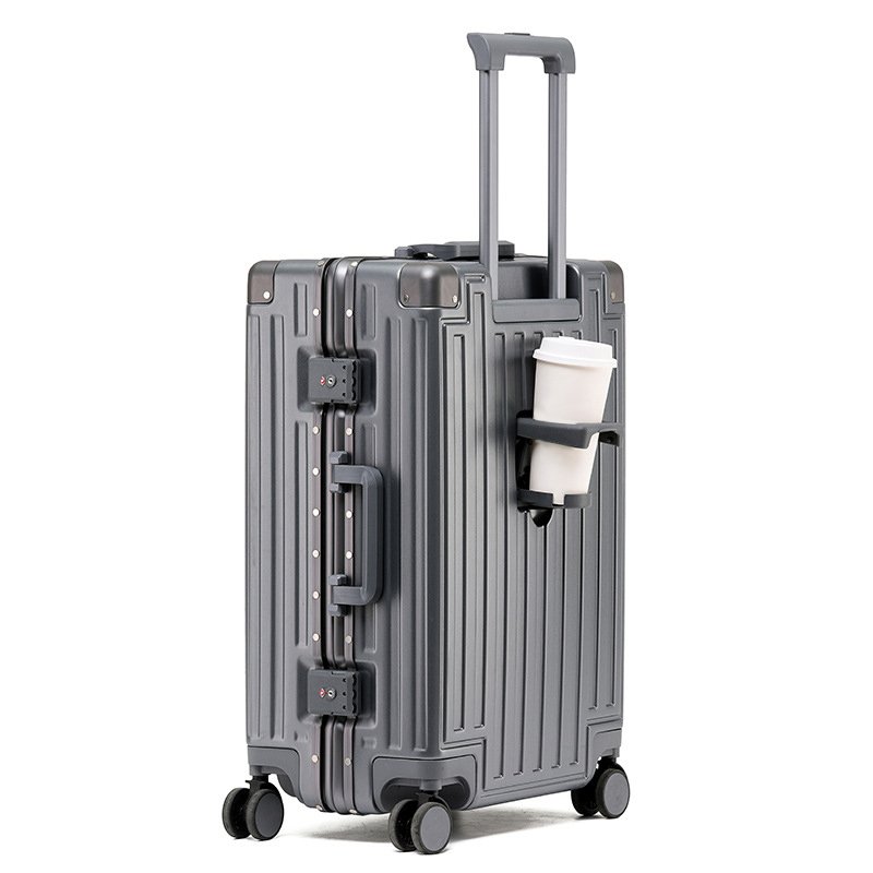 portable travel trolley, rotator wheel, hard aluminum frame, suitcase lock, waterproof and anti theft, cup holder, handle box portable travel trolley, rotator wheel, hard aluminum frame, suitcase lock, waterproof and anti theft, cup holder, handle box