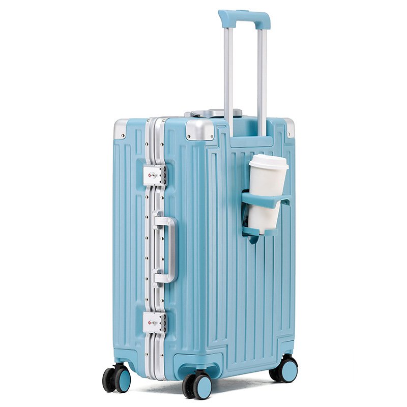 portable travel trolley, rotator wheel, hard aluminum frame, suitcase lock, waterproof and anti theft, cup holder, handle box portable travel trolley, rotator wheel, hard aluminum frame, suitcase lock, waterproof and anti theft, cup holder, handle box