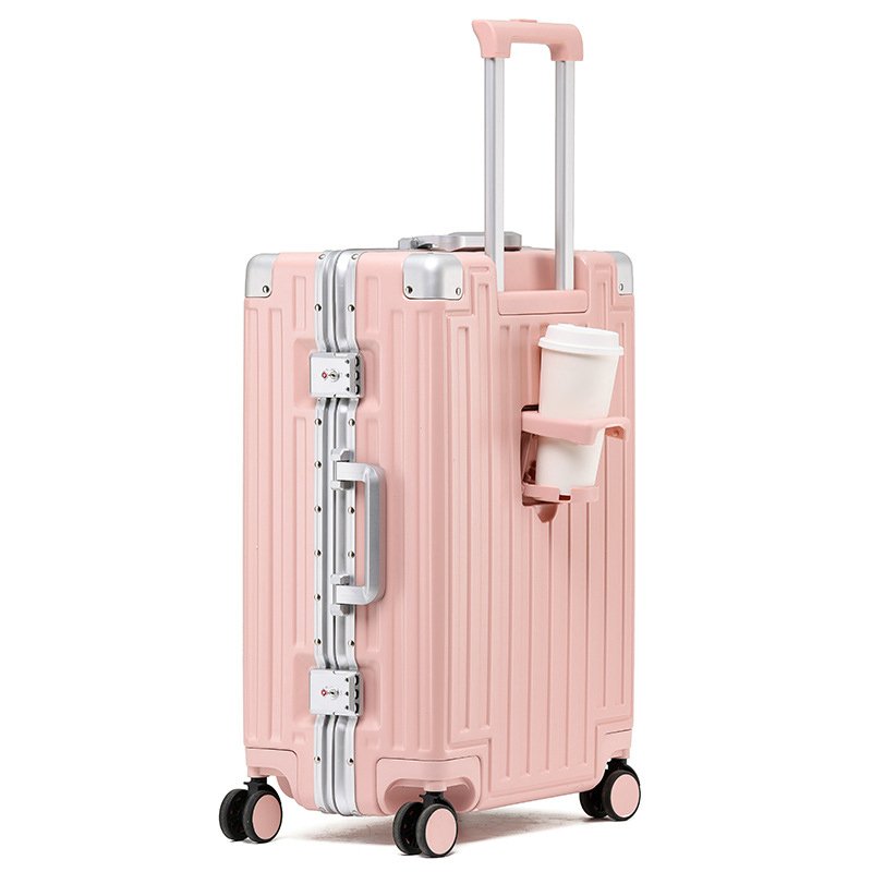 portable travel trolley, rotator wheel, hard aluminum frame, suitcase lock, waterproof and anti theft, cup holder, handle box portable travel trolley, rotator wheel, hard aluminum frame, suitcase lock, waterproof and anti theft, cup holder, handle box