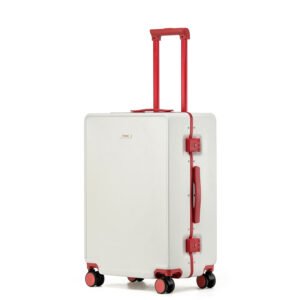 new aluminum frame carry on suitcase, pc suitcase, large capacity trolley case, 20 inch password swivel wheel travel case