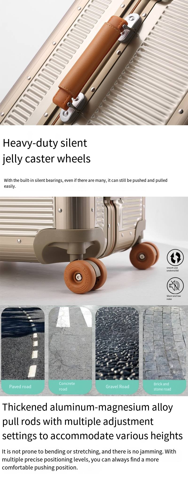 多功能拉杆，大容量20英寸箱箱，24英寸防震旅行包，28英寸
