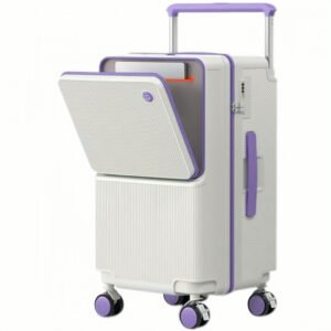 multi functional front opening business carry on suitcase cup holder 28 inch large capacity combination lock 360 degree simple