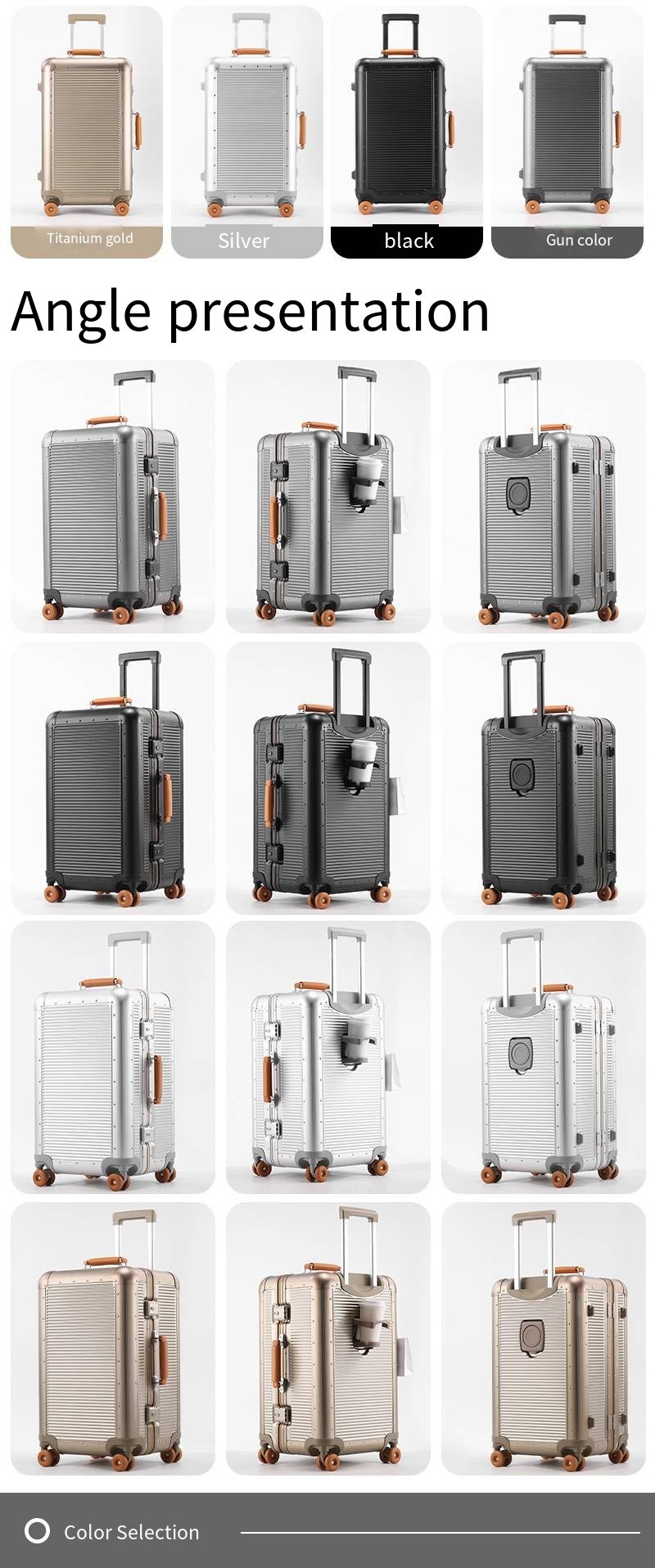 多功能拉杆，大容量20英寸箱箱，24英寸防震旅行包，28英寸